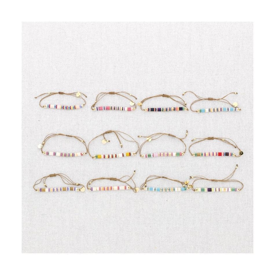 PULSERA ACERO MACRAMÉ CUENTAS MIYUKI