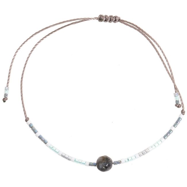 STONE BEAD MACRAME BRACELET