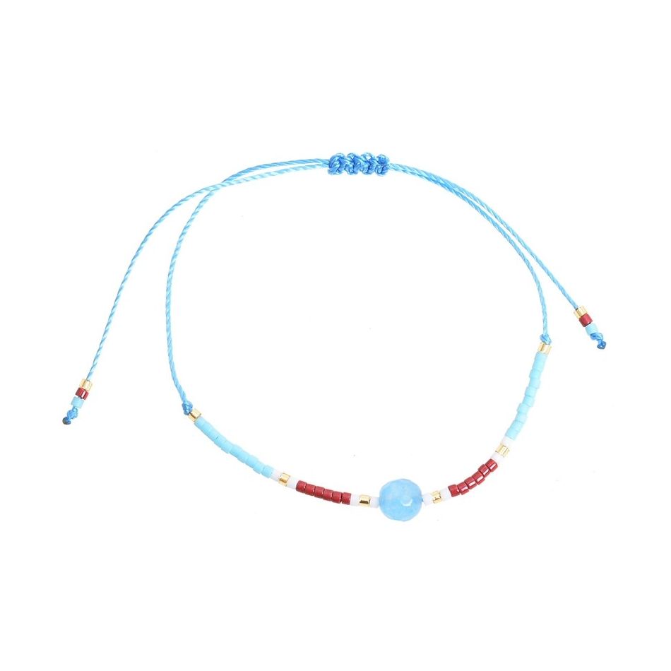 STONE BEAD MACRAME BRACELET