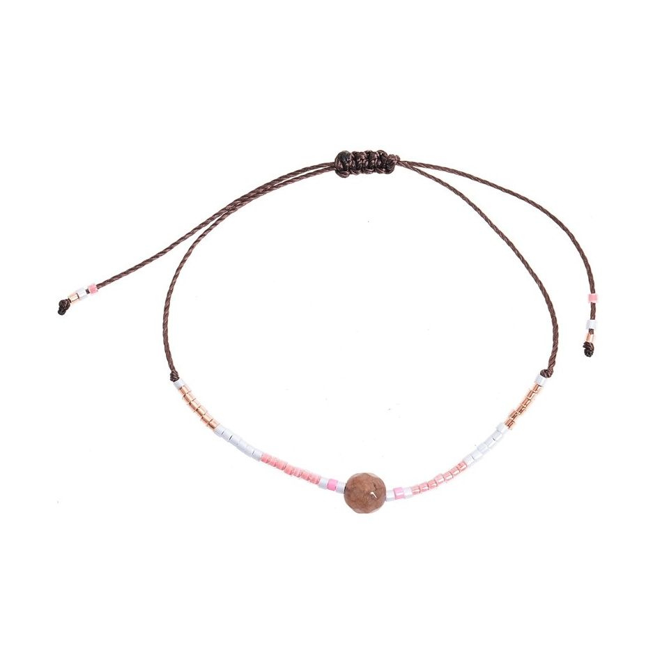 STONE BEAD MACRAME BRACELET