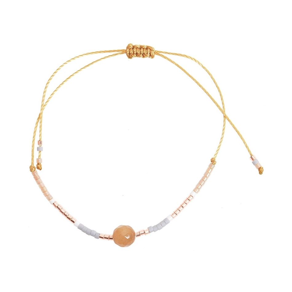 STONE BEAD MACRAME BRACELET