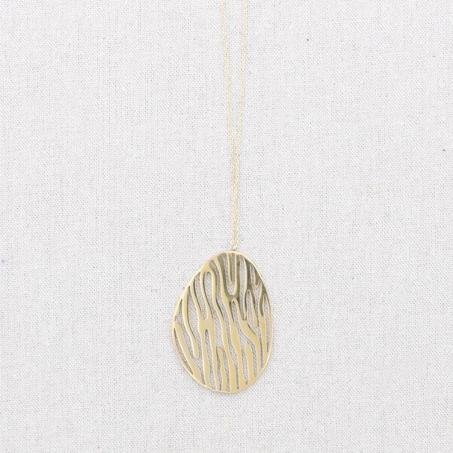 FRETWORK PENDANT STEEL NECKLACE
