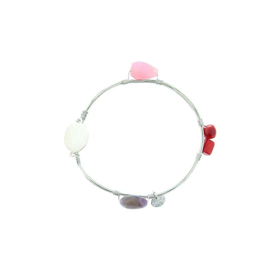 PULSERA SEMIRRÍGIDA PIEDRA CORAL
