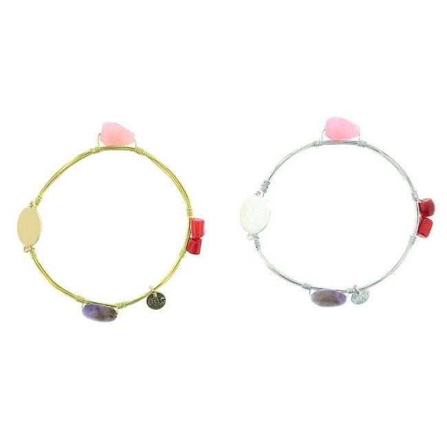 SEMI-RIGID CORAL STONE BRACELET
