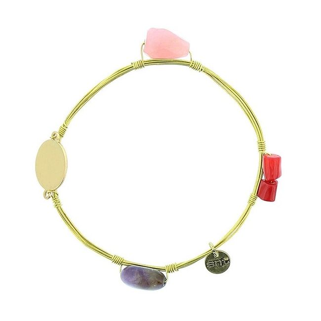 PULSERA SEMIRRÍGIDA PIEDRA CORAL