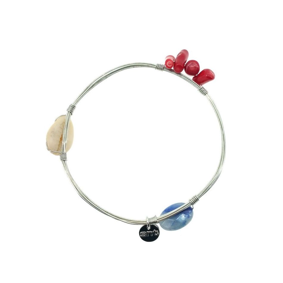 PULSERA SEMIRRÍGIDA CONCHA CORAL