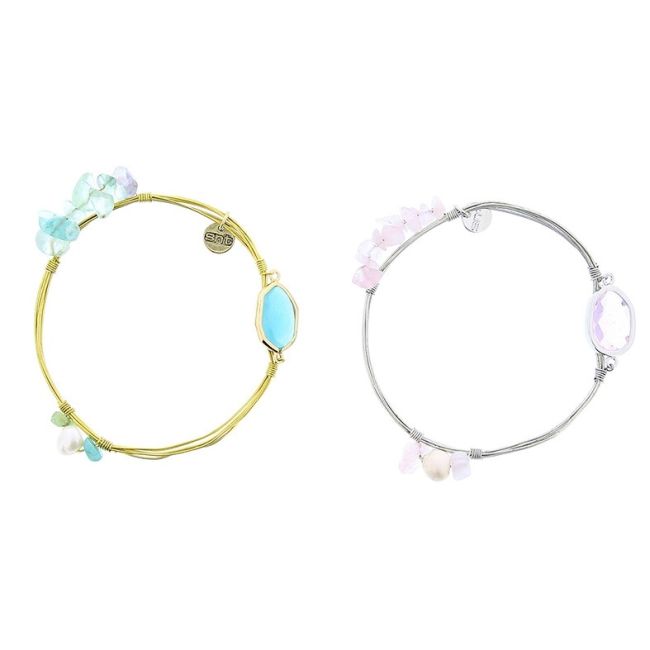 SEMI-RIGID PEARL STONE BRACELET