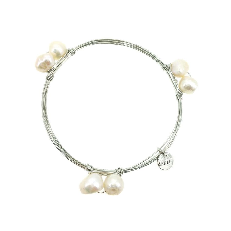 PULSERA SEMIRRÍGIDA PERLAS