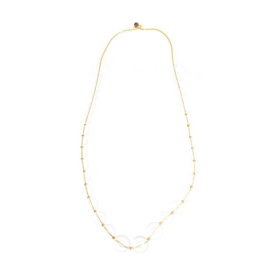 COLLAR LARGO CUENTAS RESINA TRANSPARENTE