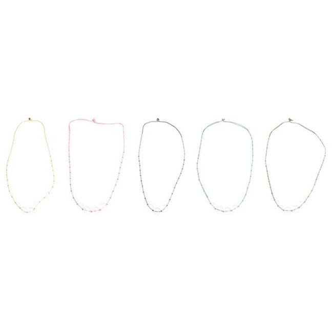 LONG NECKLACE WITH TRANSPARENT RESIN BEADS