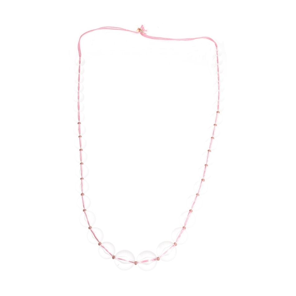 COLLAR LARGO CUENTAS RESINA TRANSPARENTE