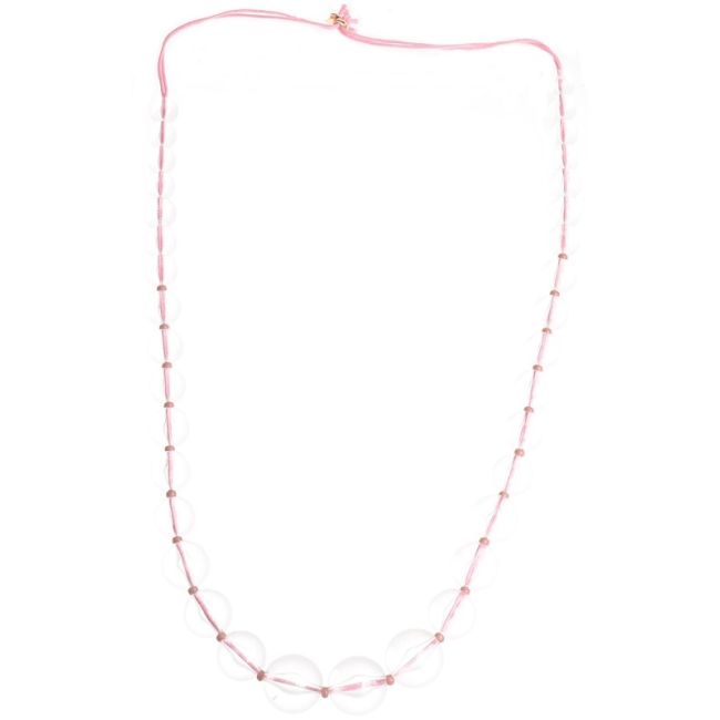 COLLAR LARGO CUENTAS RESINA TRANSPARENTE