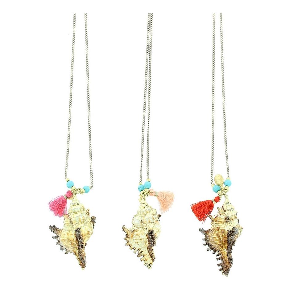 COLLAR LARGO METAL COLGANTE CARACOLA