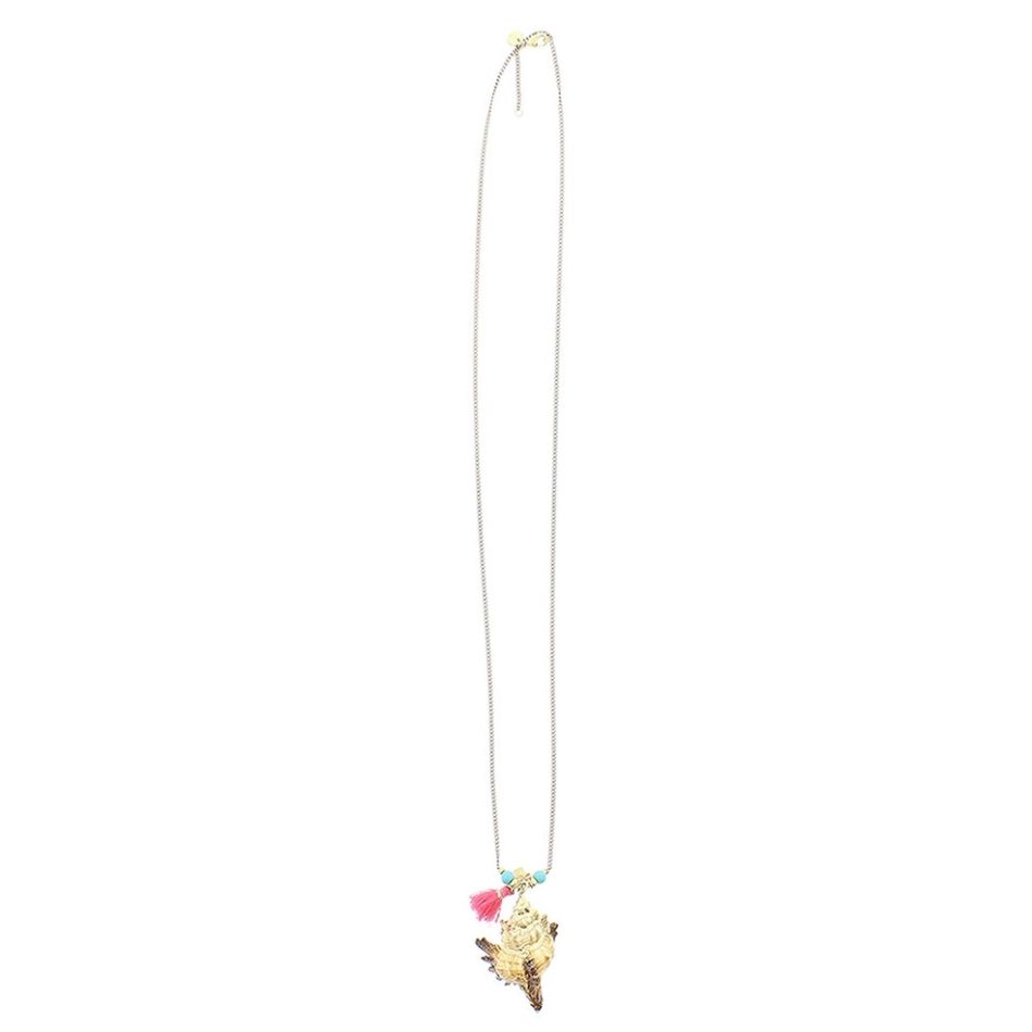 COLLAR LARGO METAL COLGANTE CARACOLA
