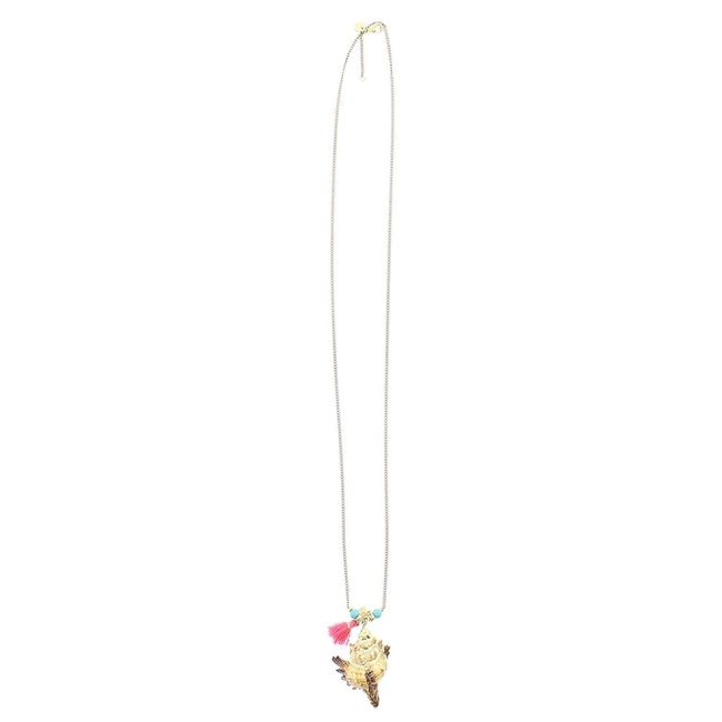 COLLAR LARGO METAL COLGANTE CARACOLA