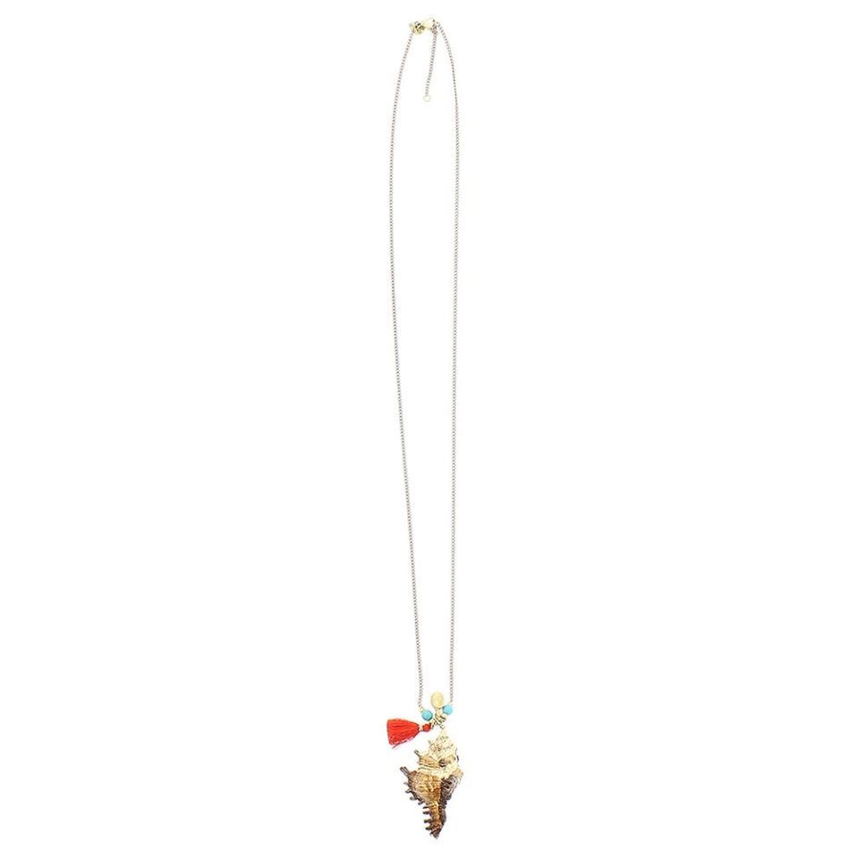 COLLAR LARGO METAL COLGANTE CARACOLA
