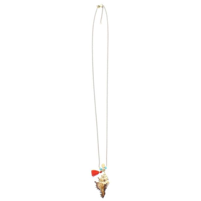 COLLAR LARGO METAL COLGANTE CARACOLA