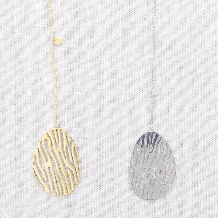 FRETWORK PENDANT STEEL NECKLACE 2