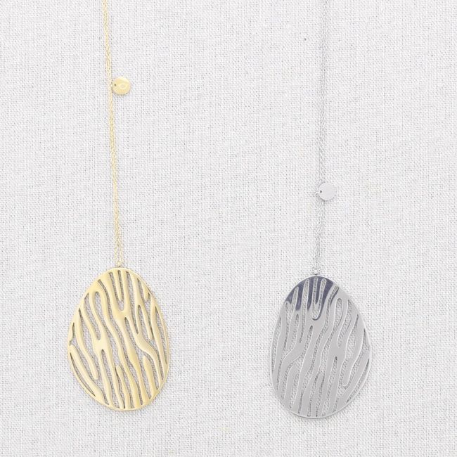 FRETWORK PENDANT STEEL NECKLACE