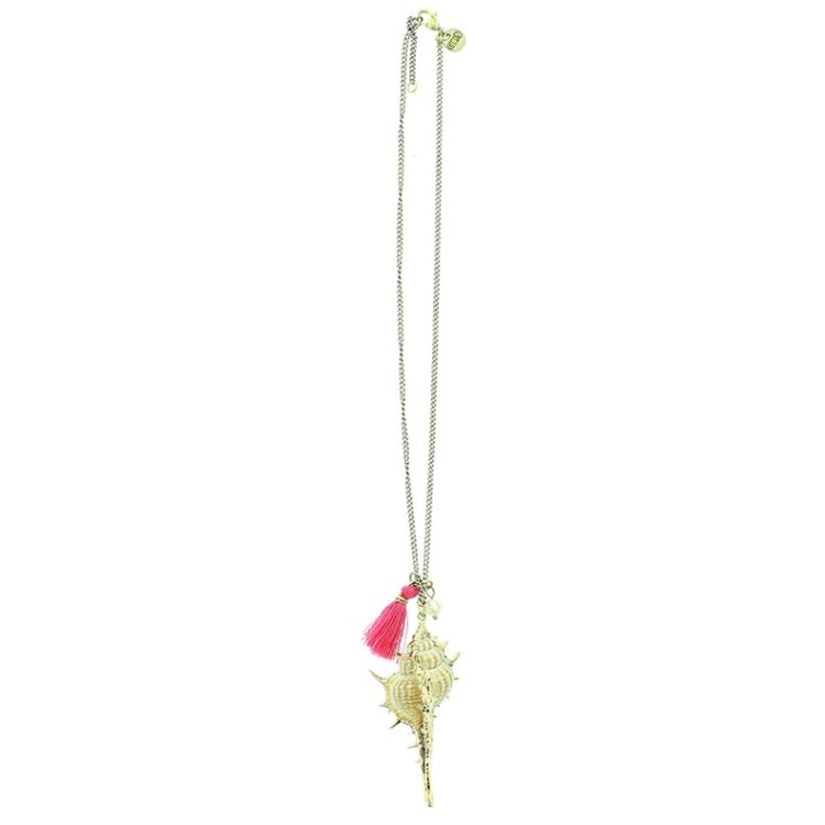 METAL CONCH PENDANT SHORT NECKLACE