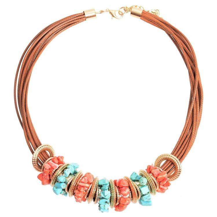SHORT NECKLACE BEADS RINGS STONES 2