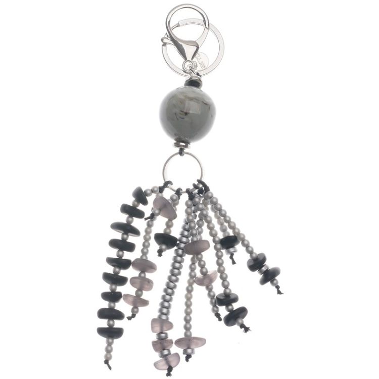 KEYCHAIN PENDANT FRINGE BEADS