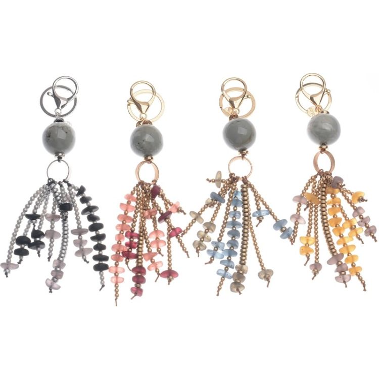 KEYCHAIN PENDANT FRINGE BEADS 2