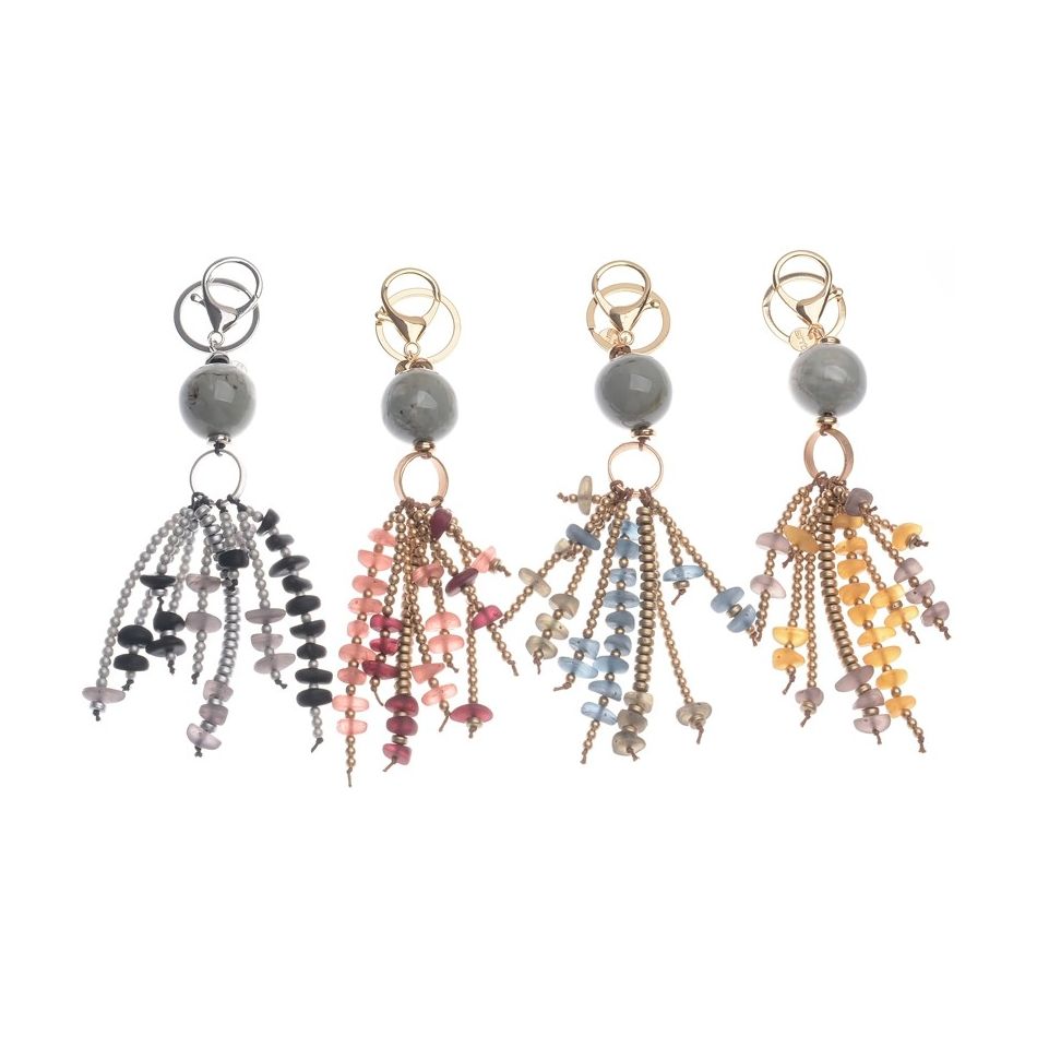 KEYCHAIN PENDANT FRINGE BEADS