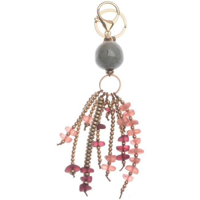 KEYCHAIN PENDANT FRINGE BEADS