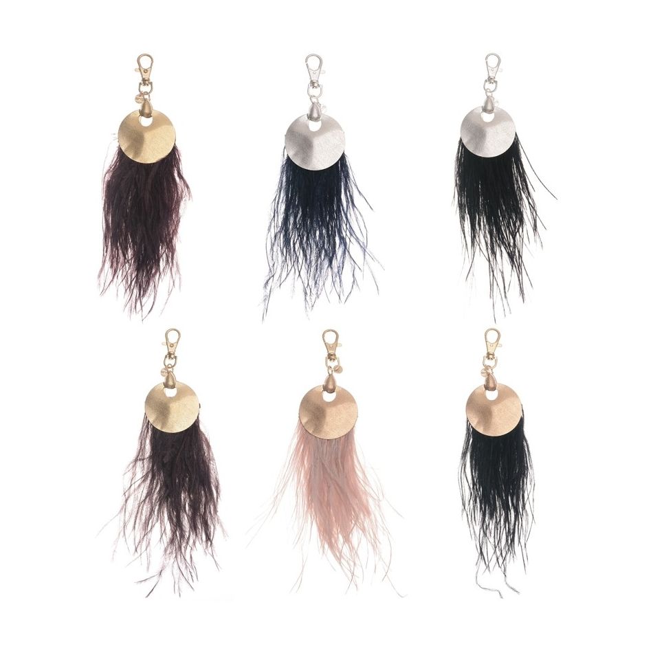METAL FEATHERS PENDANT KEYCHAIN