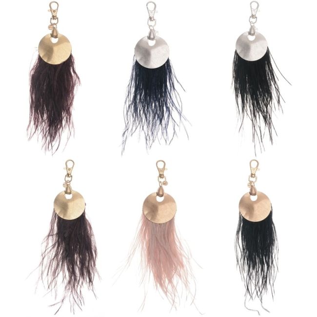 METAL FEATHERS PENDANT KEYCHAIN