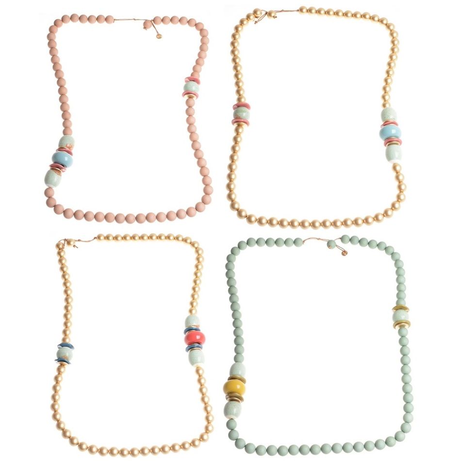 COLLAR LARGO CUENTAS RESINA