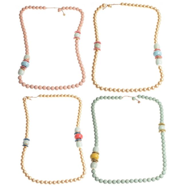 LONG NECKLACE WITH RESIN BEADS
