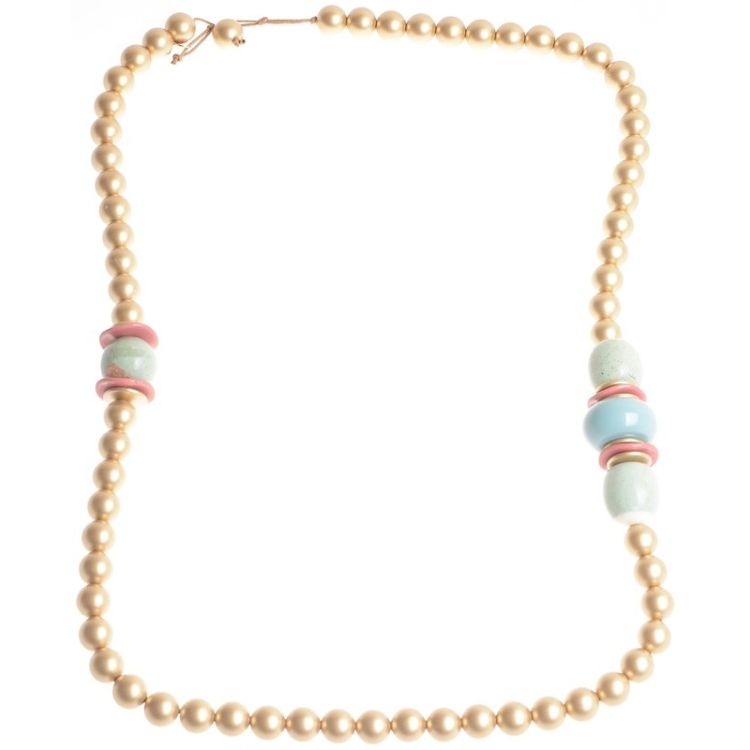 COLLAR LARGO CUENTAS RESINA