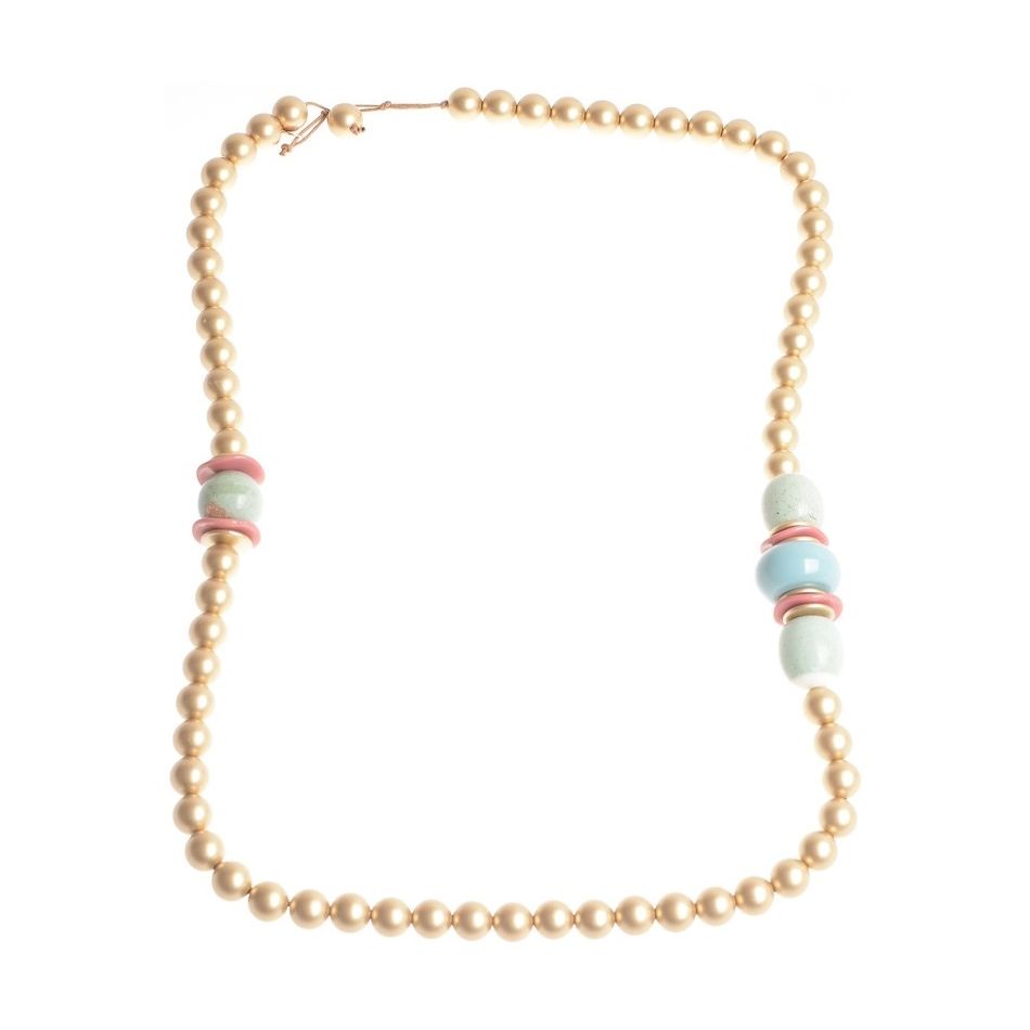 COLLAR LARGO CUENTAS RESINA