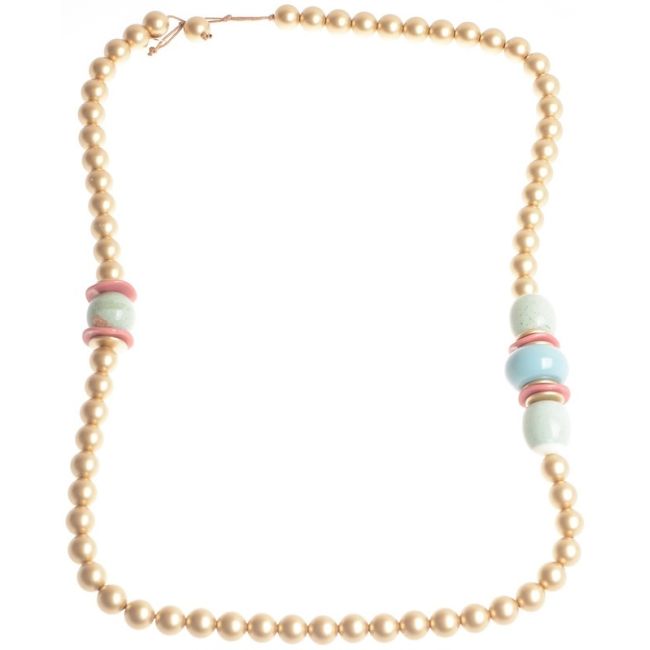 COLLAR LARGO CUENTAS RESINA