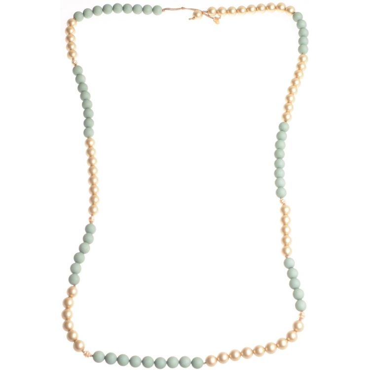 COLLAR LARGO CUENTAS RESINA