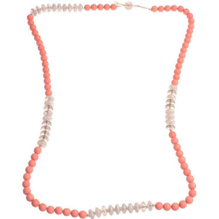 COLLAR LARGO CUENTAS RESINA