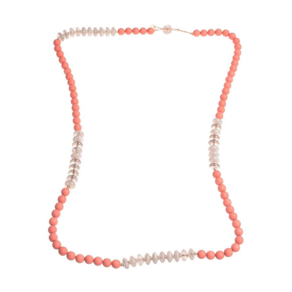 COLLAR LARGO CUENTAS RESINA
