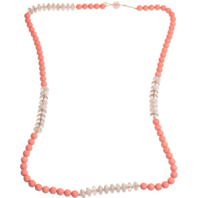 LONG NECKLACE WITH RESIN BEADS