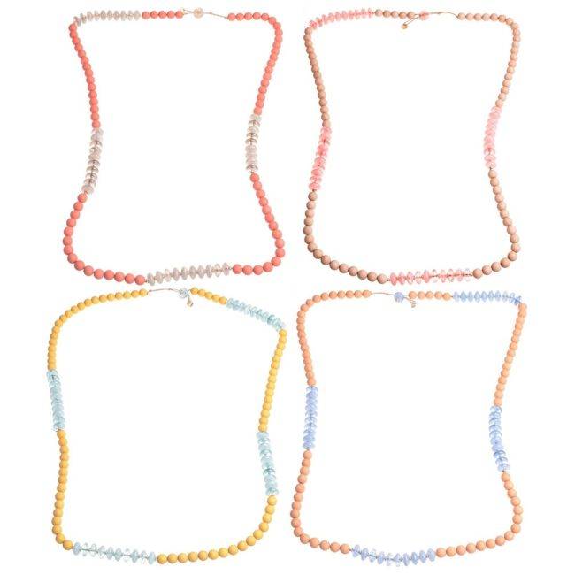 COLLAR LARGO CUENTAS RESINA
