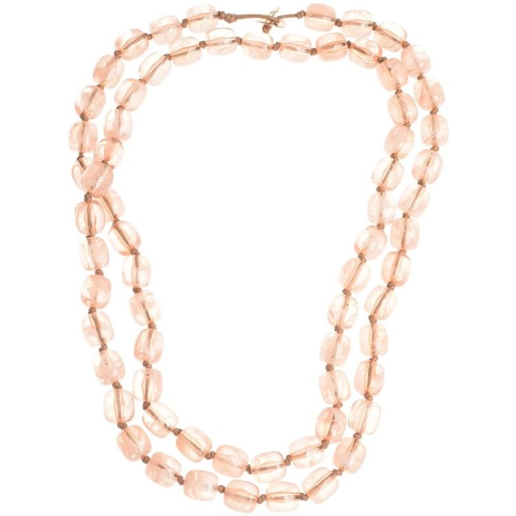 COLLAR LARGO CUENTAS RESINA