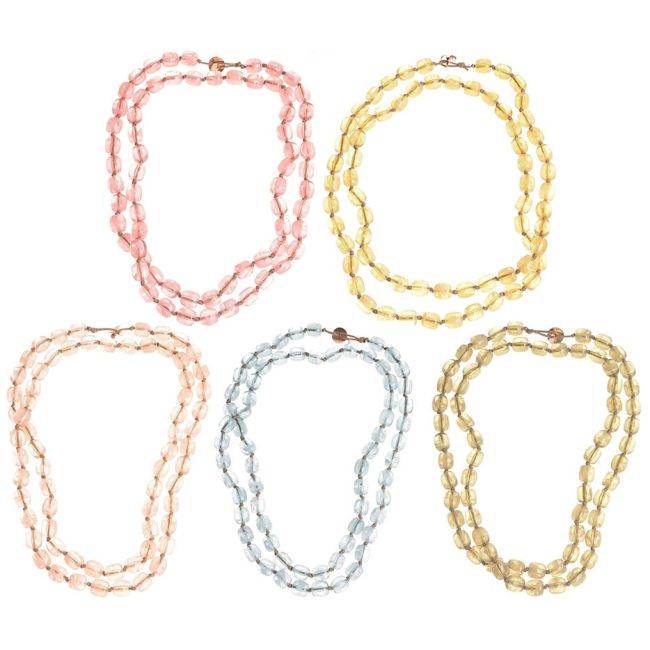 COLLAR LARGO CUENTAS RESINA