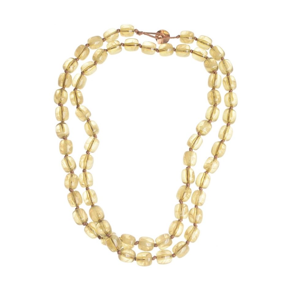 COLLAR LARGO CUENTAS RESINA