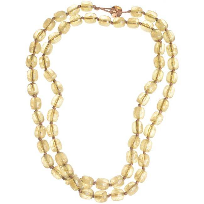 LONG NECKLACE WITH RESIN BEADS