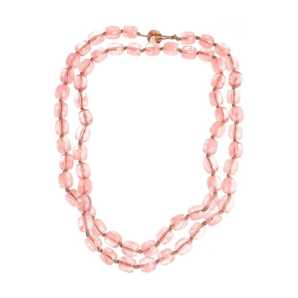 COLLAR LARGO CUENTAS RESINA