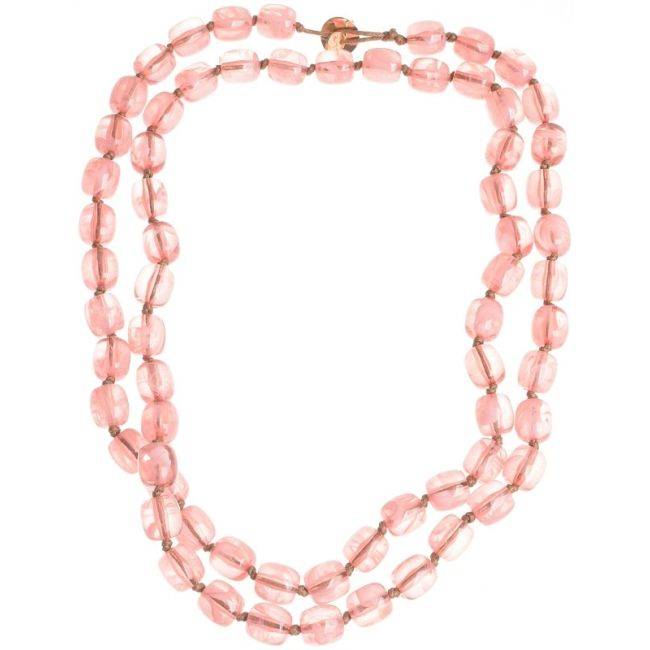 LONG NECKLACE WITH RESIN BEADS