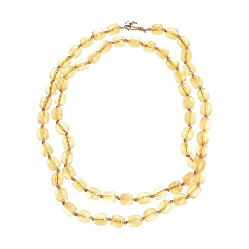 COLLAR LARGO CUENTAS RESINA