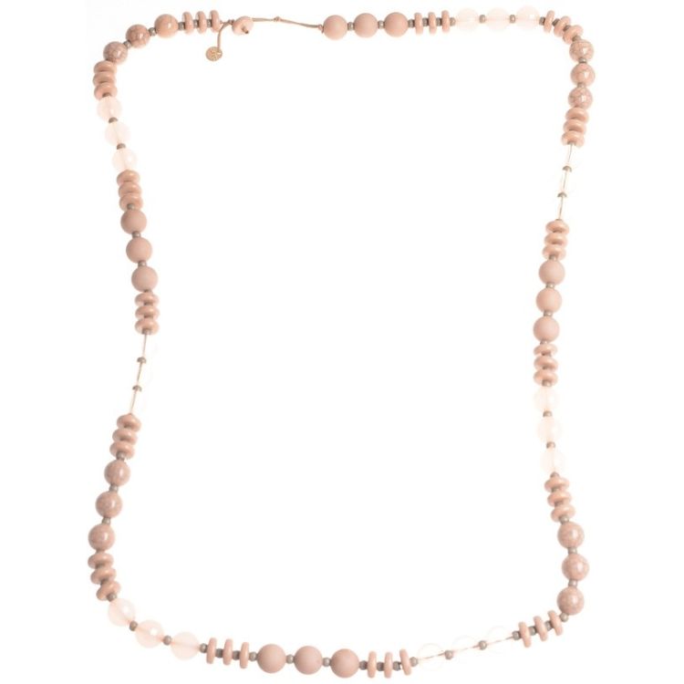 COLLAR LARGO CUENTAS RESINA