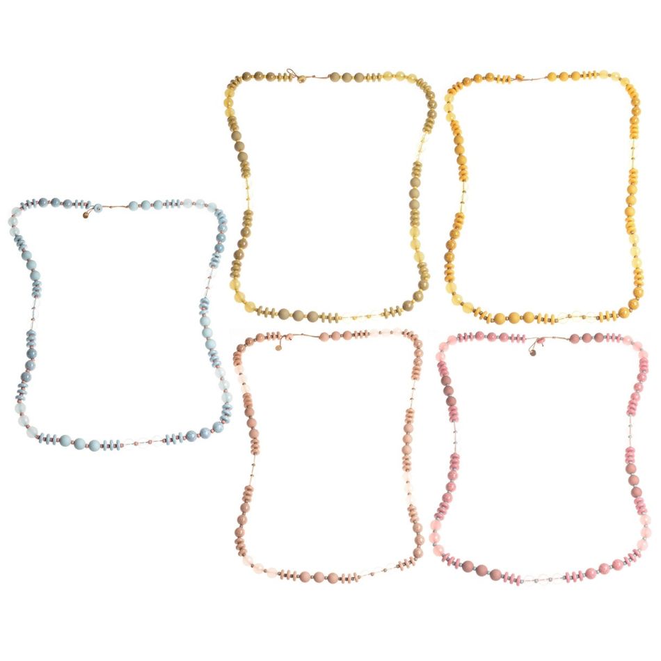 COLLAR LARGO CUENTAS RESINA